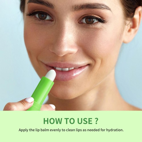 Plant Extract Aloe Lip Balm, Moisturizing Hydrating Lip Treatment, Gentle Lip Protectant for Daily All‑Season Lip Care