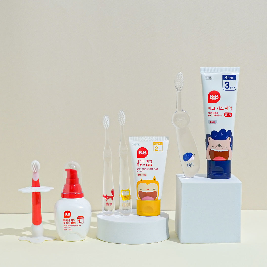 B&B)Baby Oral care Product (Toothbrush, Toothpaste, Tooth Wet Tissue)