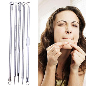 Blackhead Remover Tool Kit Facial Comedone Acne Needle Clip Pimple Tweezer Blemish Extractor Set Face Skin Care Tools