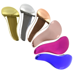 Bulk cosmetic tools smart beauty hair styling custom rose gold electroplating detangling hair brush