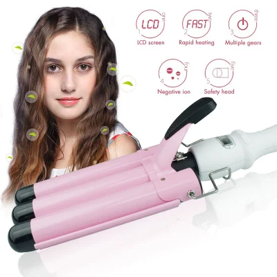 Ceramic Triple Barrels Hair Waver Curler