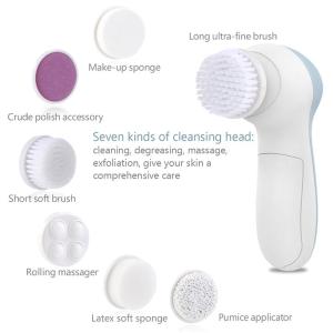 Cheaper Price Facial Cleansing Brush Face Lifting Skin Tightening Waterproof electric 7 in 1 Facial Brush