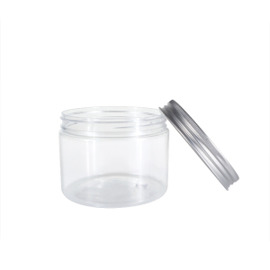 cosmetic container 30ml 50ml 100ml 120ml 200ml 250ml 500ml clear amber black pet plastic cream jar with aluminum lid