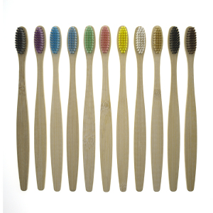 Eco- friendly Charcoal Bristles OEM Bamboo Toothbrush with Customized Packing and Logo