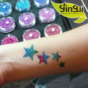 Factory customized body flash glitter temporary tattoo stencil