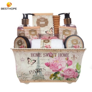 Factory mothers Day gift rose fragrance home spa kit shower gel body care bath gift set