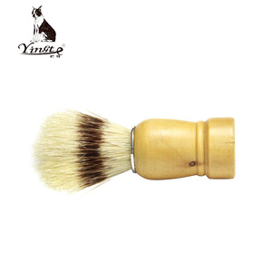 High quality man black shaving beard brush with wooden handle