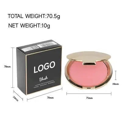 Hot Sale Custom Logo 6 Colors Shimmer Matte Makeup Powder Blush