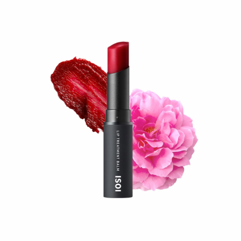 ISOI Bulgarian Rose Lip Treatment Balm Pure Red 5g Dewy Gloss Finish Lip Tinted Balm 