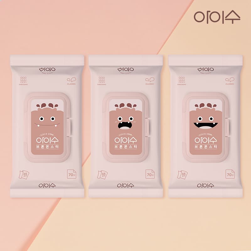 ISOO Bron Monster 65gsm Wet Wipes 70S