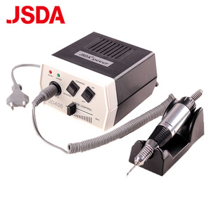 JSDA brand JD400 electric nail drill tool with handpiece and nail drill bits