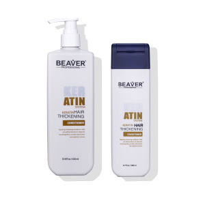 Keratin hair building fibers beaver leave in hair conditioner