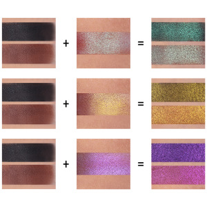 Latest Product 2019 Private Label Cosmetics Wholesale 3 colors Sequins Pearl Highly Pigmented Eyeshadow  Palette