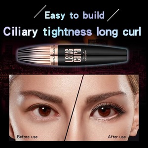 long last waterproof curling volume ultralong wet silk fiber 4D eyelash extension large brush head mascara RM0009