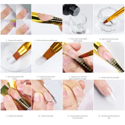 Nail Art Crystal Powder Set Cross-Border Nail Art Tools Crystal Nail Nail Extension Three-Dimensional Shape Carving Powder