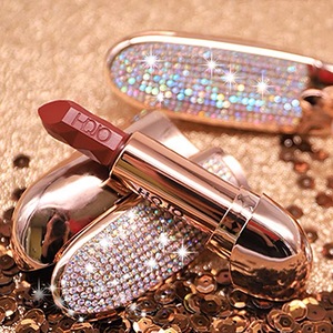 New High Grade Fully Shimmer Diamond Lipstick With Mirror Case Waterproof Matte  Lip Stick