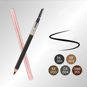 OEM Double Head Long Lasting 5color Maquiagem Eyebrow Pencil & Brush Eye Brow Makeup Tools Waterproof Wood Eyebrow Enhancers