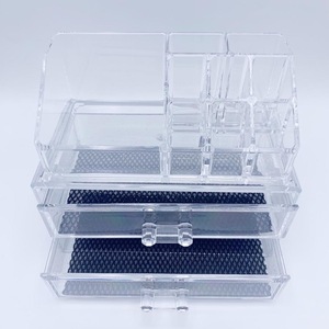 (PDIY-0002) Acrylic cosmetic box for cosmetic&amp;beauty packaging color clear make up cosmetic clear box with drawers