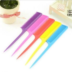 Quality Anti-static High Heat Resistance Hair Extension Tools Plastic/Metal Rat Tail Combs Section Combs for Salon