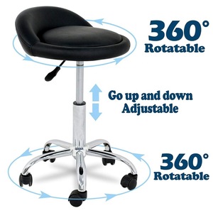 Short Adjustable Comfort Pneumatic Pump Salon Furniture & Equipment Nail Salon Pedicure Stool UMI BLACK Spa Pedicure Chair