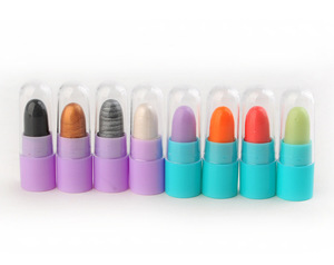 Super cute color changing 16 colors mini lip balm with eyeshadow