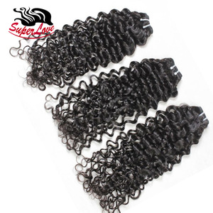 SuperLove Wholesale 10a Grade Machine Double Drawn Cuticle Aligned virgin Remy Hair Peruvian Italian Curly Raw human hair weave