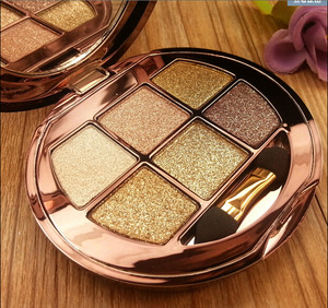 Wholesale 6 colors makeup palette best colourful popular shine and cosmetic naked eye shadow