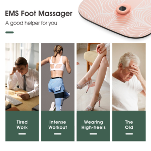 wireless electric EMS muscle stimulator shiatsu foot massager cushion mat foot massage pad