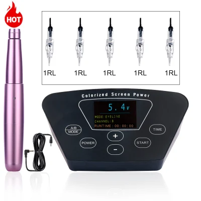 Ybeauty Stainless Steel Digital Permanent Makeup Tattoo Machine Kit for Eyebrows Eyeliner Lips Tattoo