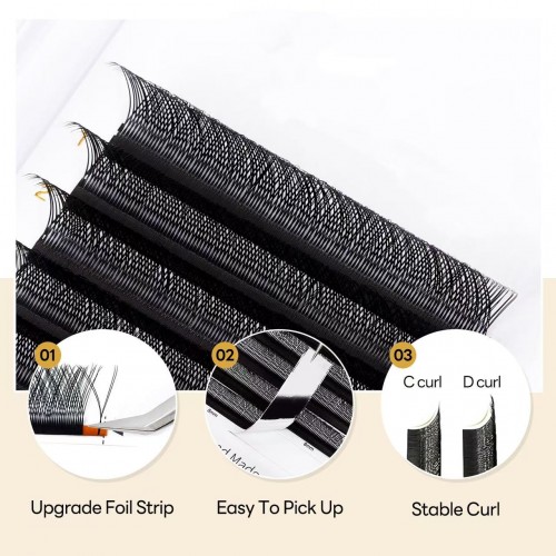 False Yy Lashes Extensions 15mm Eyelashes Private Label Eyelashes Lashes3d Wholesale Vendor 0.07 Volume Eyelash Extension