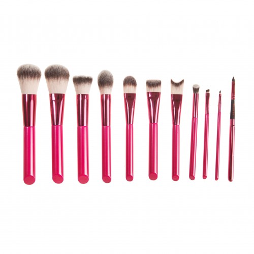 Custom Angled Handle 10pcs Makeup Brush Set