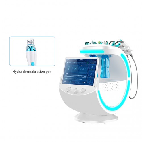 2023 Convenient Facial Smart Ice Blue Skin Care Machine Oxygen Hydrogen Jet Therapy 8 in 1 Hydration