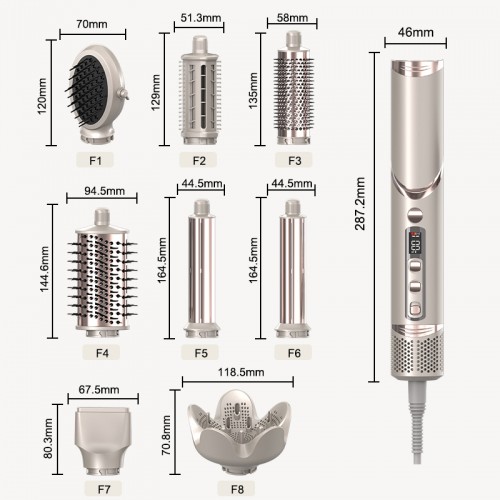 Revolutionary 8-in-1 Hair Styler: High-Speed Dryer Brush with Auto-Wrap Curlers for Effortless Beauty