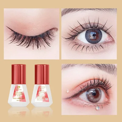 0.5s 5ml Black Latex Free Waterproof Eyelash Extensions Glue Wholesale