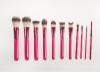 Custom Angled Handle 10pcs Makeup Brush Set