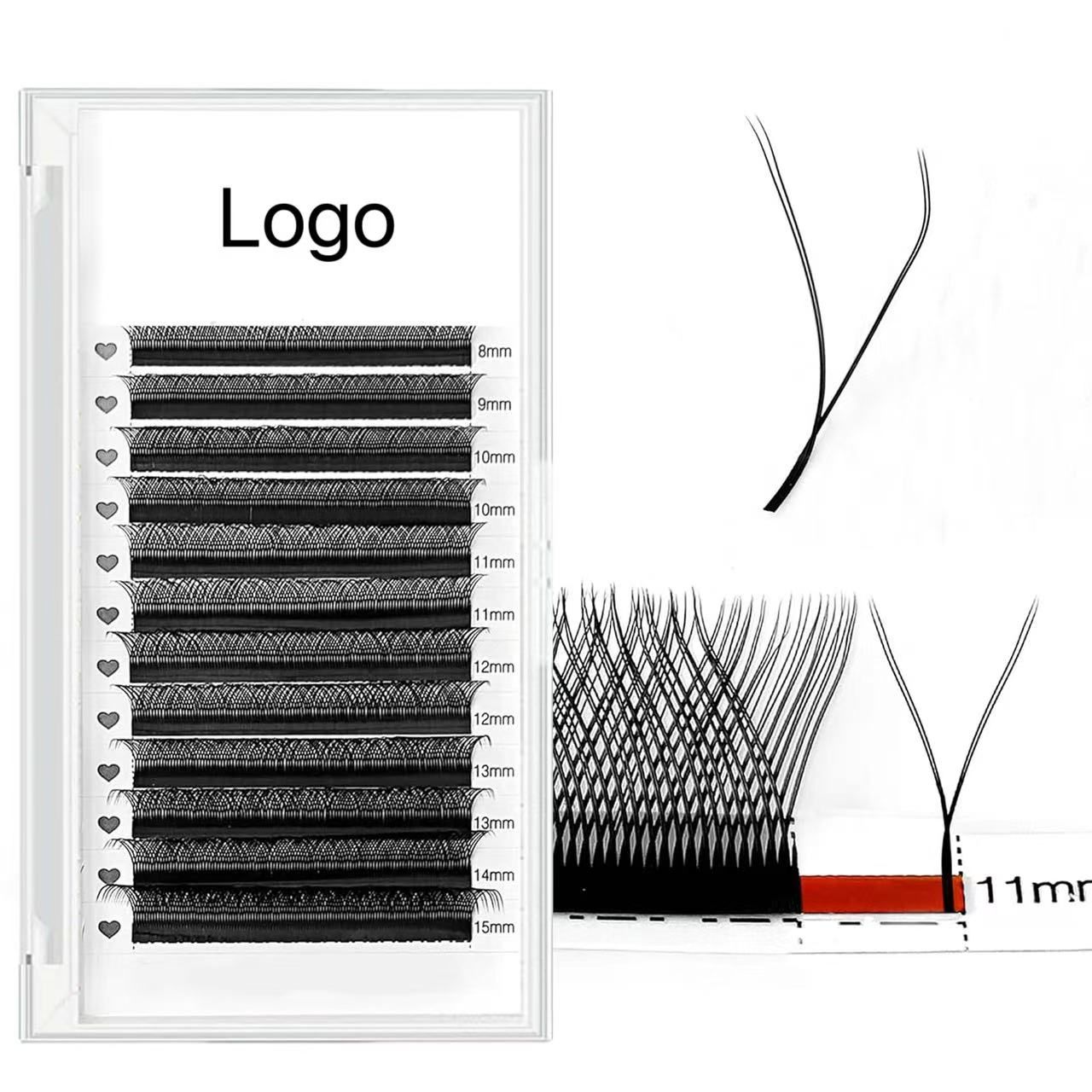 False Yy Lashes Extensions 15mm Eyelashes Private Label Eyelashes Lashes3d Wholesale Vendor 0.07 Volume Eyelash Extension