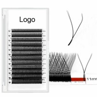 False Yy Lashes Extensions 15mm Eyelashes Private Label Eyelashes Lashes3d Wholesale Vendor 0.07 Volume Eyelash Extension