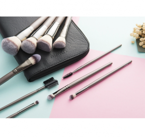 20pcs Vegan Makeup Cosmetic Brush Set with Folding Zipper Pouch