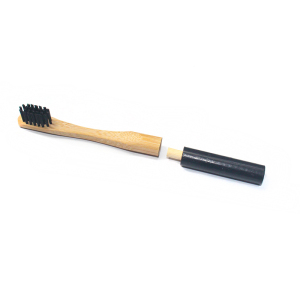 100% Biodegradable Soil Compostable Castor Oil  Bristles Replaceable Brush Head Bamboo Toothbrush