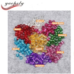 100Pcs/lot hair braiding beads for braids micro rings adjustable hair decoration braid cuff clip 8mm hole