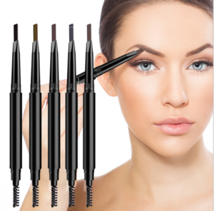 2019 high quality 2in1 automatic eyebrow pencil eye brow pencil with brush eye brow makeup ODM/OEM Cosmetics manufacturer