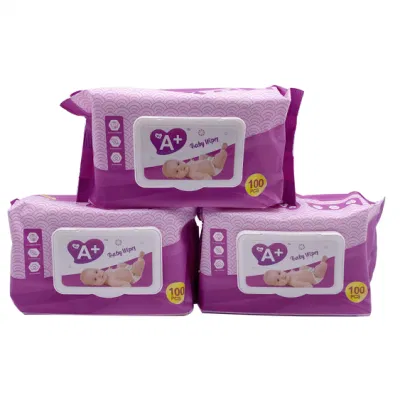 Alcohol Free Wipe 80/100 Baby Wipe Disposable Baby Wet Wipes