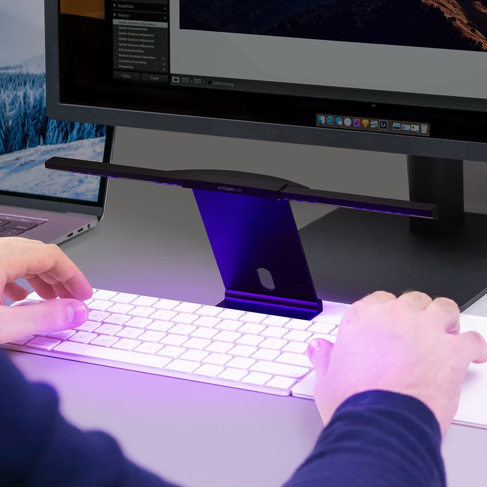 Antiviral DESK LAMP 405nm natural light wavelength keyboard mouse sterilization harmless 