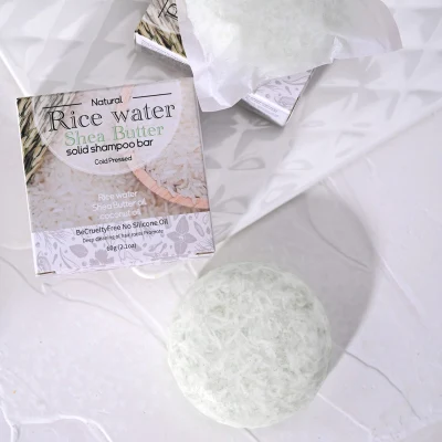 Beauty Cosmetics Skin Care Rice Water Shea Butter Solid Shampoo Soap