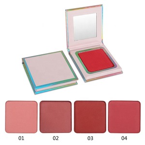 Best Face Makeup 4 Colors Blush Custom Single Blush Palette Private Label Matte Cardboard Blusher Powder