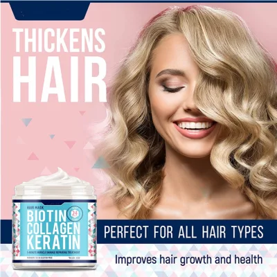 Custom Best Biotin Collagen Keratin Treatment Dry &amp; Damaged Hair Mask