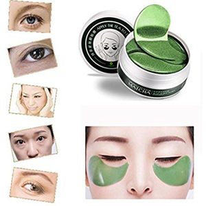 Custom packaging new green tea powder sheet gel eye mask