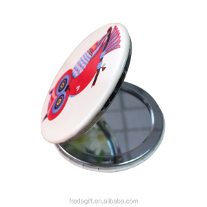 Double side cosmetic PU mirror/Mini Pu Pocket Mirror