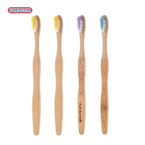 Eco- friendly Charcoal Bristles OEM Bamboo Toothbrush with Customized Packing and Logo