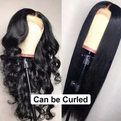 Factory Wholesale Full Frontal Closure Lace Wig Cuticle Aligned Brazilian Virgin Hair 150%180% Density HD Transparent Lace Front Human Hair Wig for Black Woman